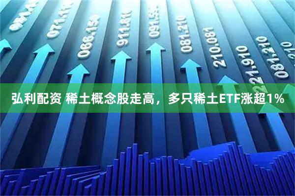 弘利配资 稀土概念股走高，多只稀土ETF涨超1%