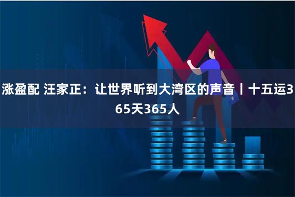 涨盈配 汪家正：让世界听到大湾区的声音丨十五运365天365人